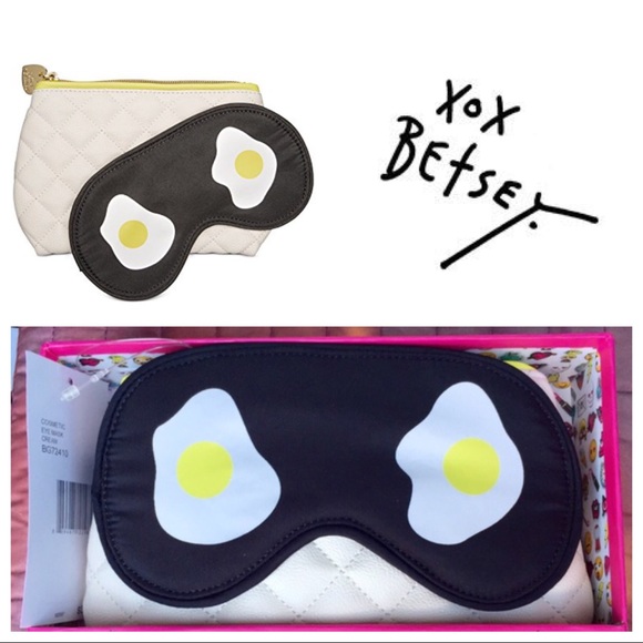 Betsey Johnson Handbags - Betsey Johnson Cosmetics Case & Sleep Eye Mask